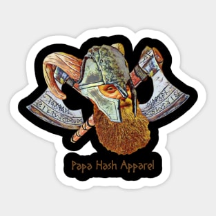 Papa Hash Apparel: Viking Bear Sticker